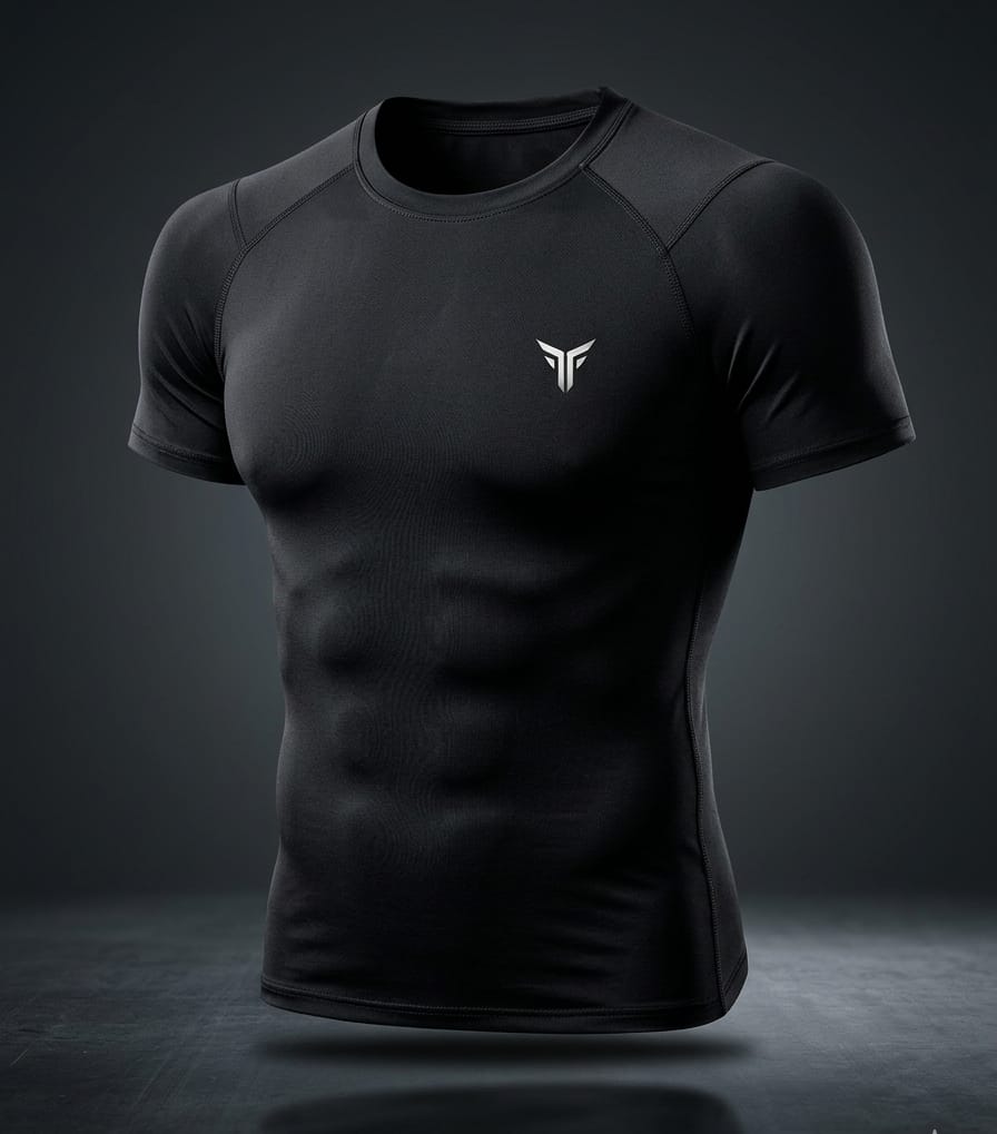 Titan Black Men's Compression T-Shirt – Athletic Fit, Quick-Dry Gym & Workout Base Layer (Copy)