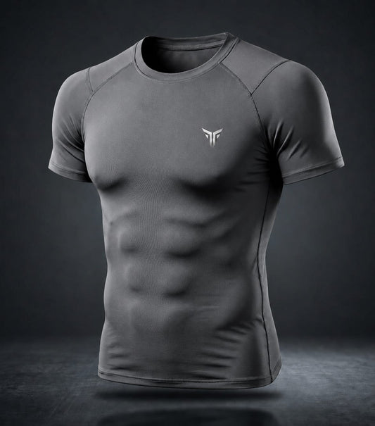 Charcoal Grey Men's Compression T-Shirt – Athletic Fit, Quick-Dry Gym & Workout Base Layer (Copy) (Copy) (Copy)